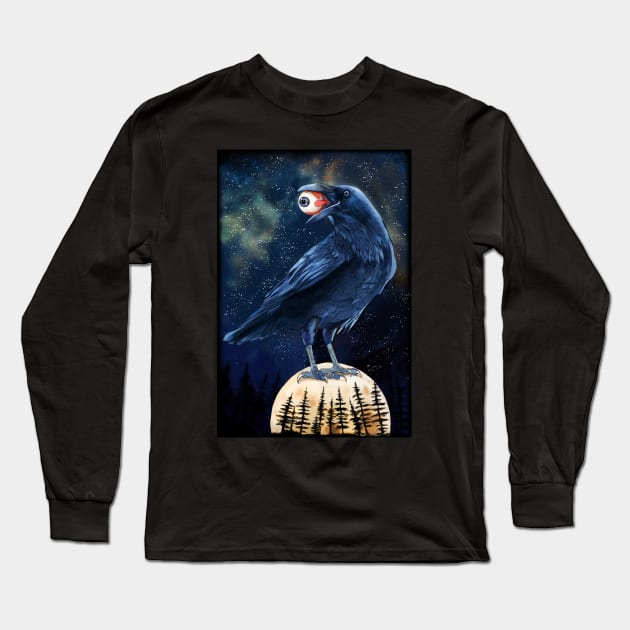 Odin's Raven Long Sleeve T-Shirt by gothicrune